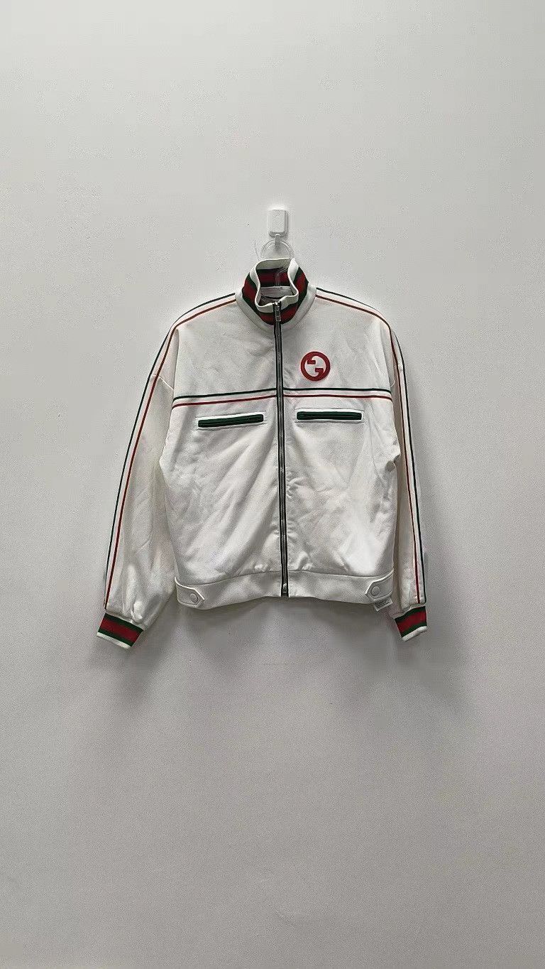 Gucci GUCCI Zip-Up Long Sleeve Logo Print Jacket K2 Size XS / US 0-2 / IT 36-38 - 1 Thumbnail