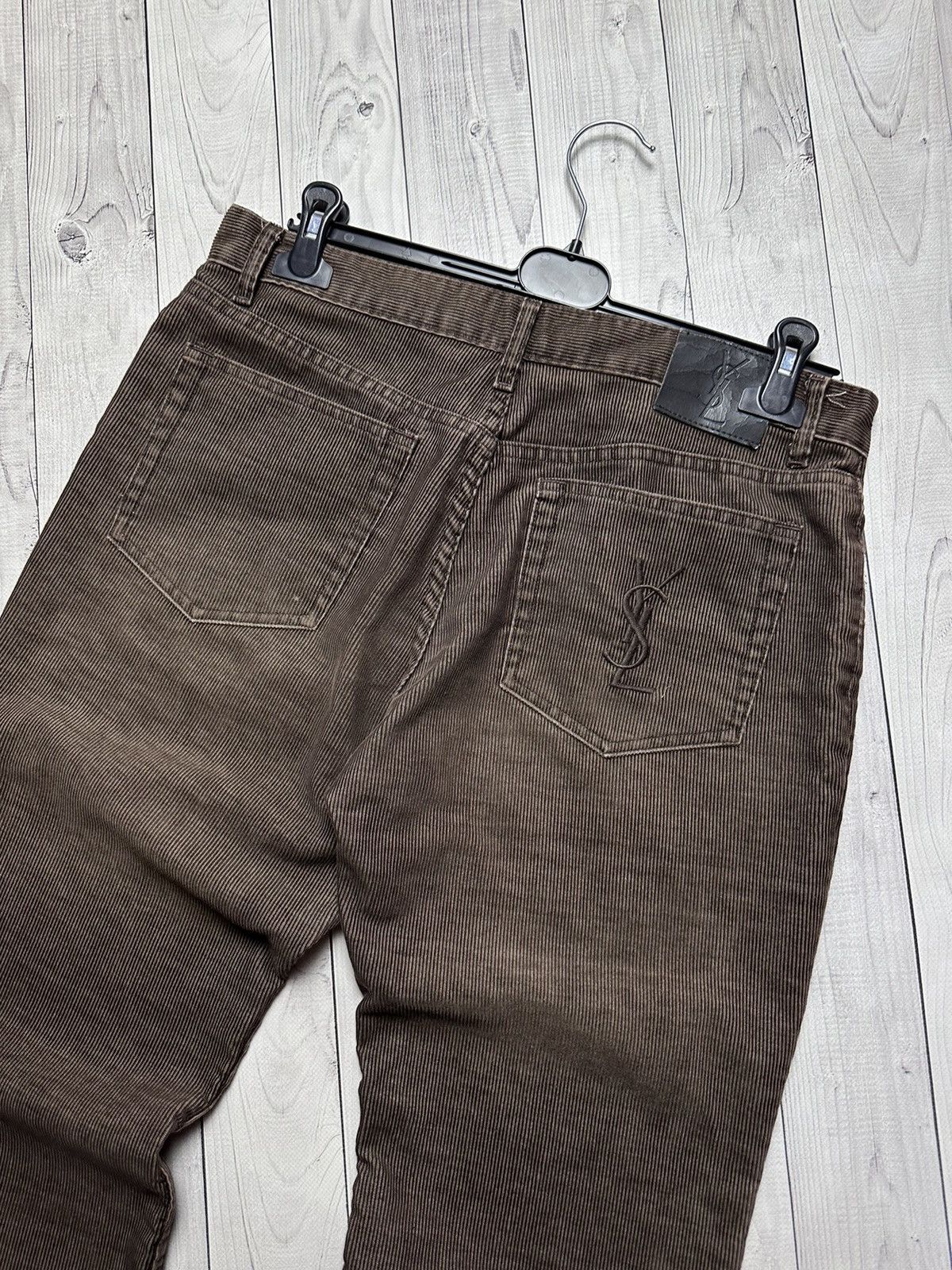 Vintage × Yves Saint Laurent Vintage Yves Saint Laurent denim jeans velvet size 34 logo Size US 33 - 2 Thumbnail