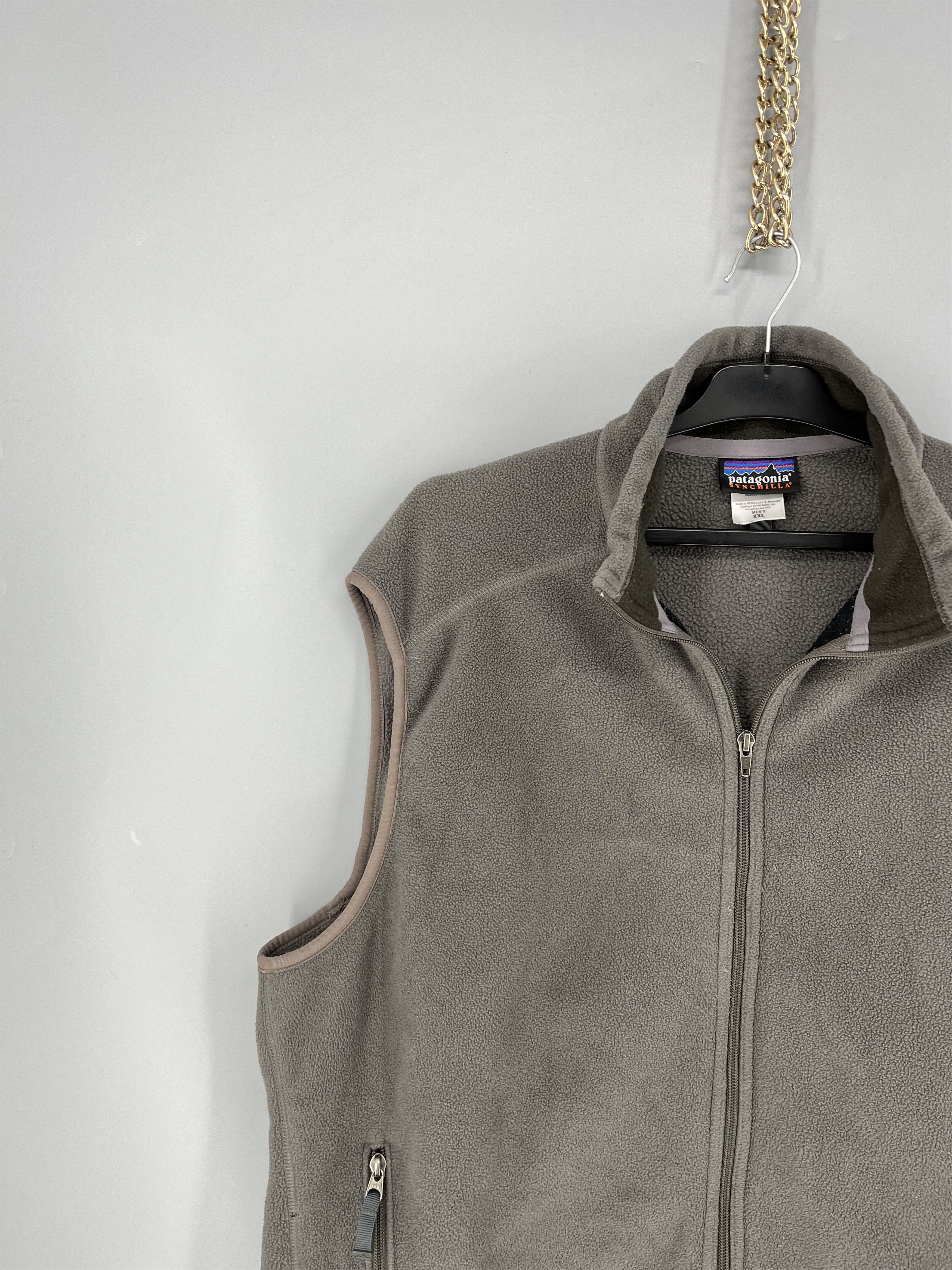 Patagonia Vintage Patagonia Synchilla Fleece Vest Mens XXL Gray Size US XXL / EU 58 / 5 - 4 Thumbnail