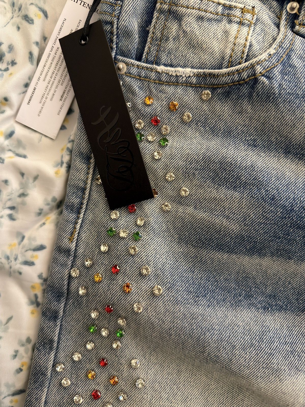 HMDD HMDD H-STAR CRYSTAL JORTS Size US 30 / EU 46 - 2 Thumbnail