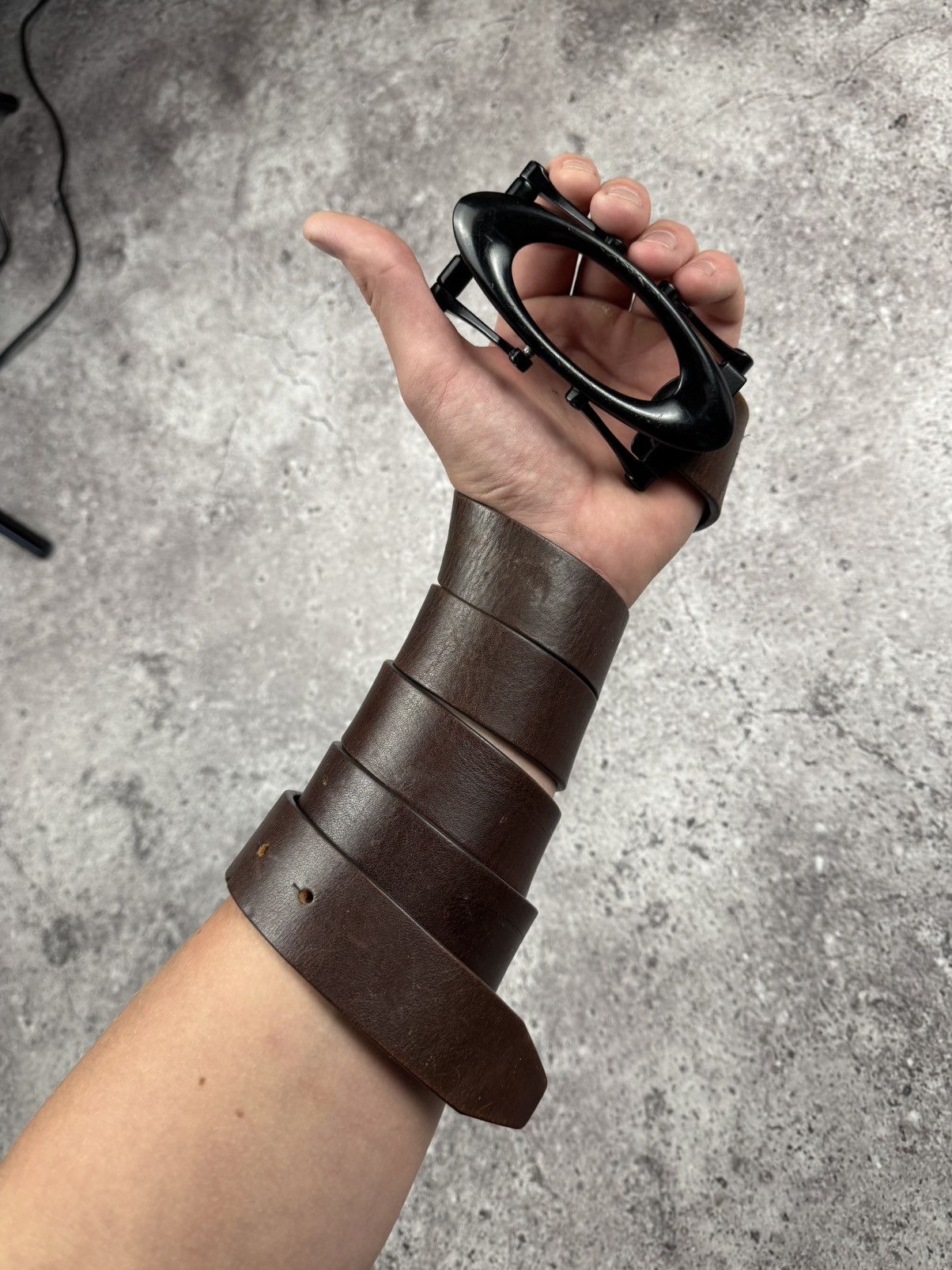 Oakley Y2K Oakley Software Leather Belt Crazy O Gorpcore Vintage Size ONE SIZE - 3 Thumbnail