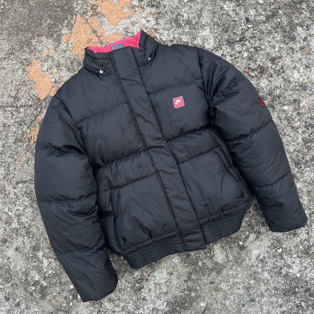 Nike × Vintage Vintage Y2K Nike Nylon Drill Puffer Jacket Swoosh Size S / US 4 / IT 40 - 2 Thumbnail