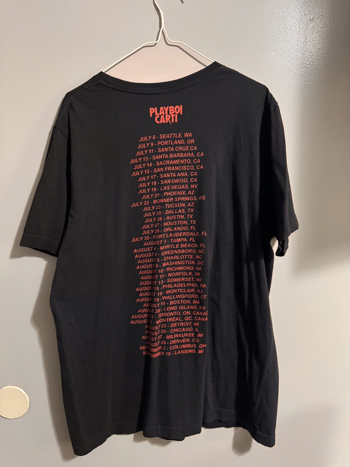 Playboi Carti Playboi Carti Die Lit Era 2017 Tour Black Tee Size US XL / EU 56 / 4 - 2 Thumbnail
