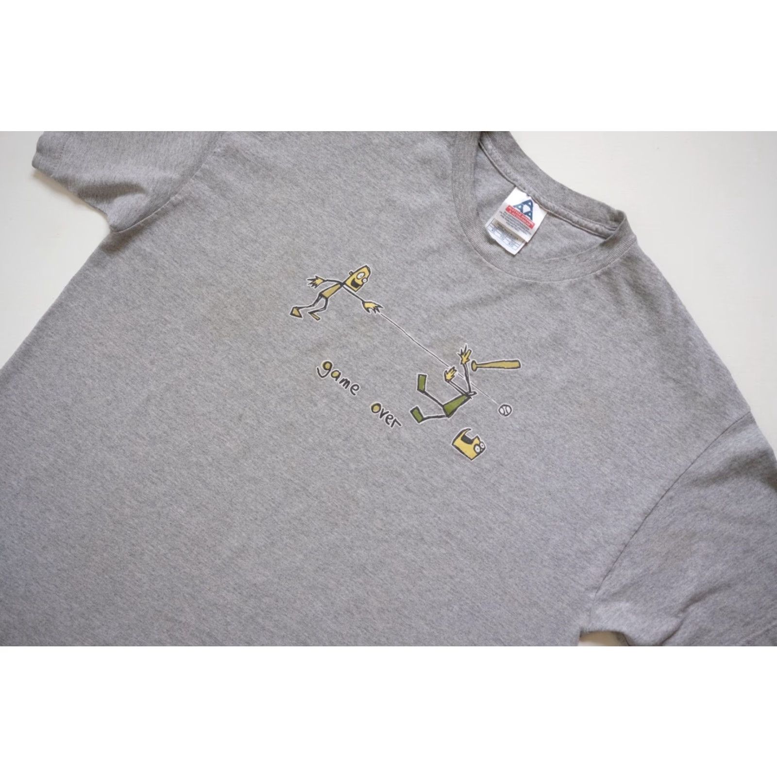 MLB VINTAGE BASEBALL MLB Y2K 90s FUNNY GRAPHIC T SHIRT Gray XL Men Size US XL / EU 56 / 4 - 6 Thumbnail