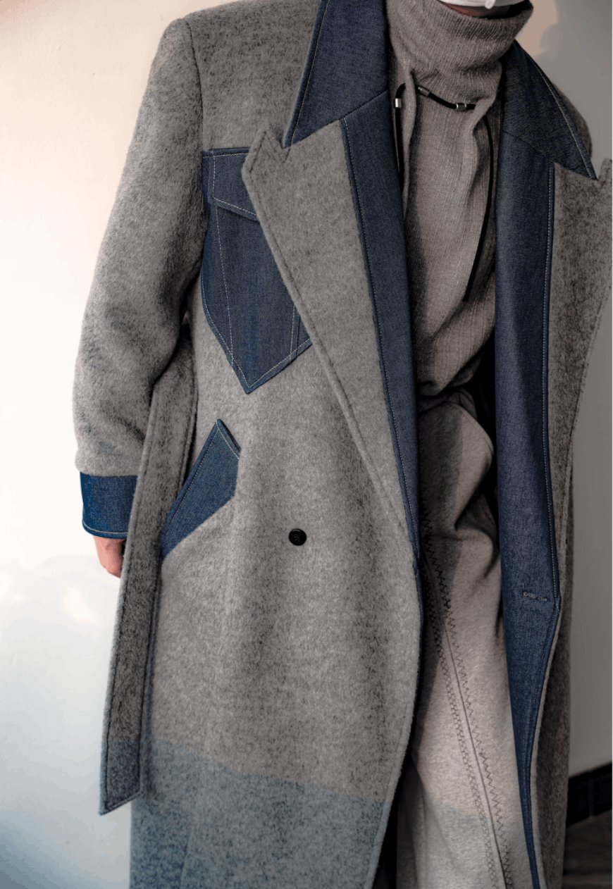 Other Men’s Warm denim patchwork high-end coat Size US M / EU 48-50 / 2 - 3 Thumbnail