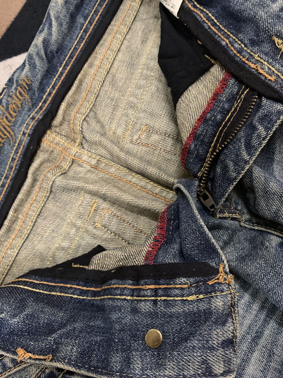 If Six Was Nine Vintage Snuff Mud Wash Splatter Flare Distressed Punk Jeans Size US 32 / EU 48 - 18 Thumbnail