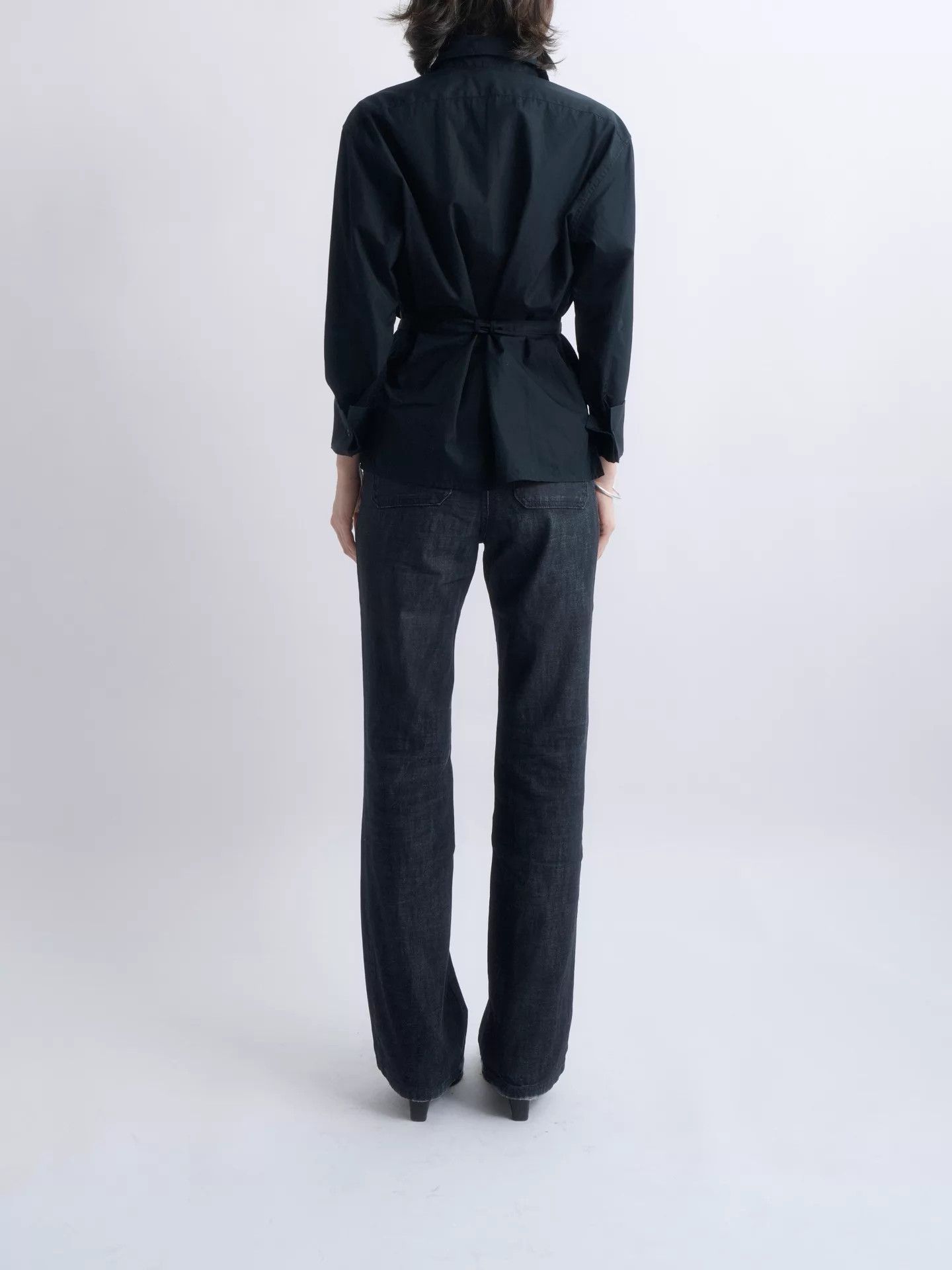 Gucci GUCCI by Tom Ford Black Tie-Waist Shirt 38 Size XS / US 0-2 / IT 36-38 - 4 Thumbnail