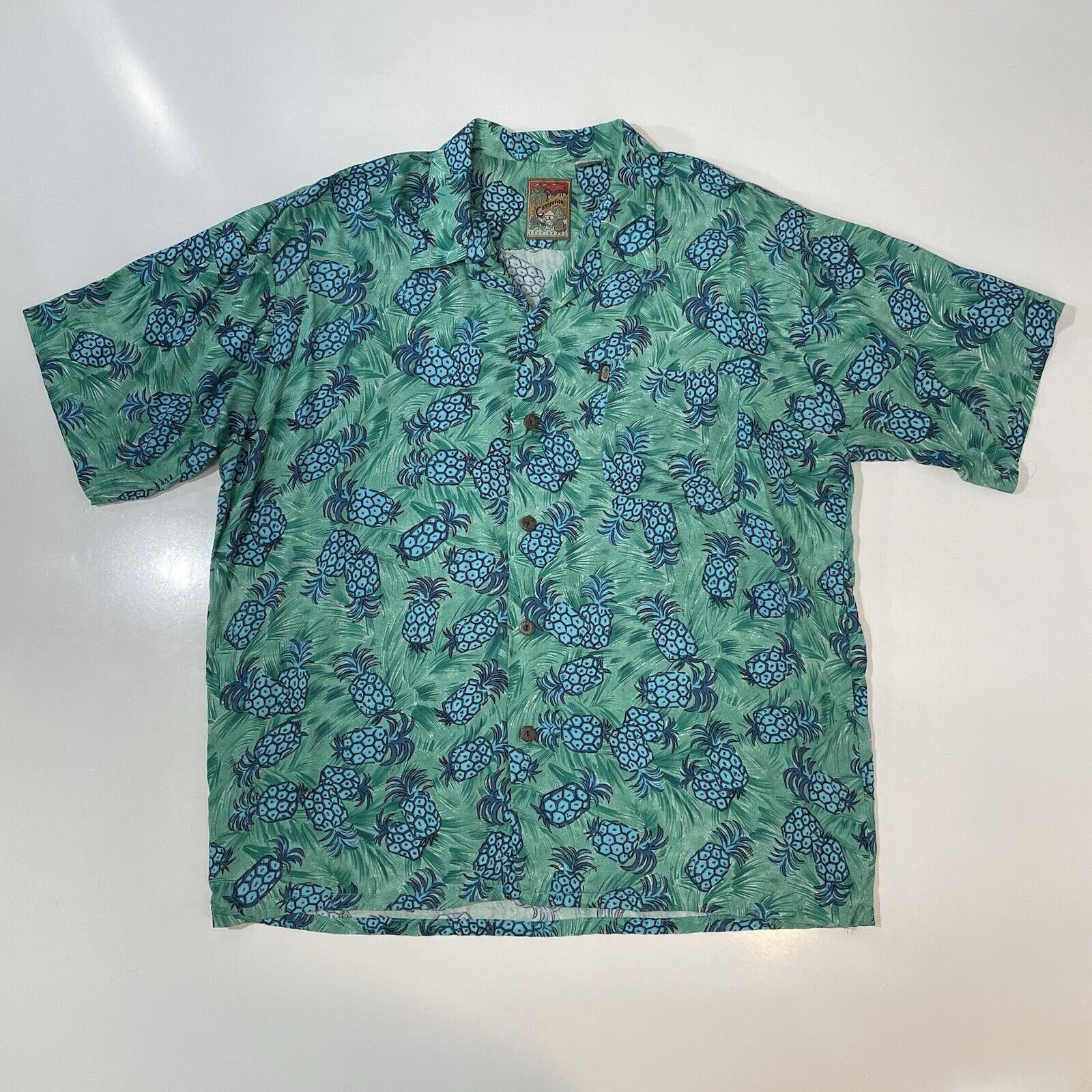 Pineapple Connection Pineapple Connection Men’s Hawaiian Shirt Blue Green Floral Size US L / EU 52-54 / 3 - 1 Thumbnail