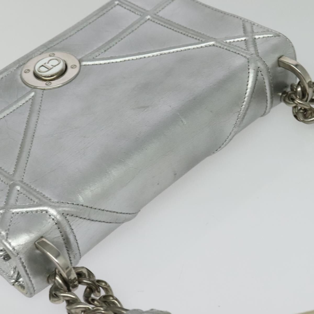 Dior DIOR Chain Diorama Shoulder Bag Leather Silver Size ONE SIZE - 6 Thumbnail