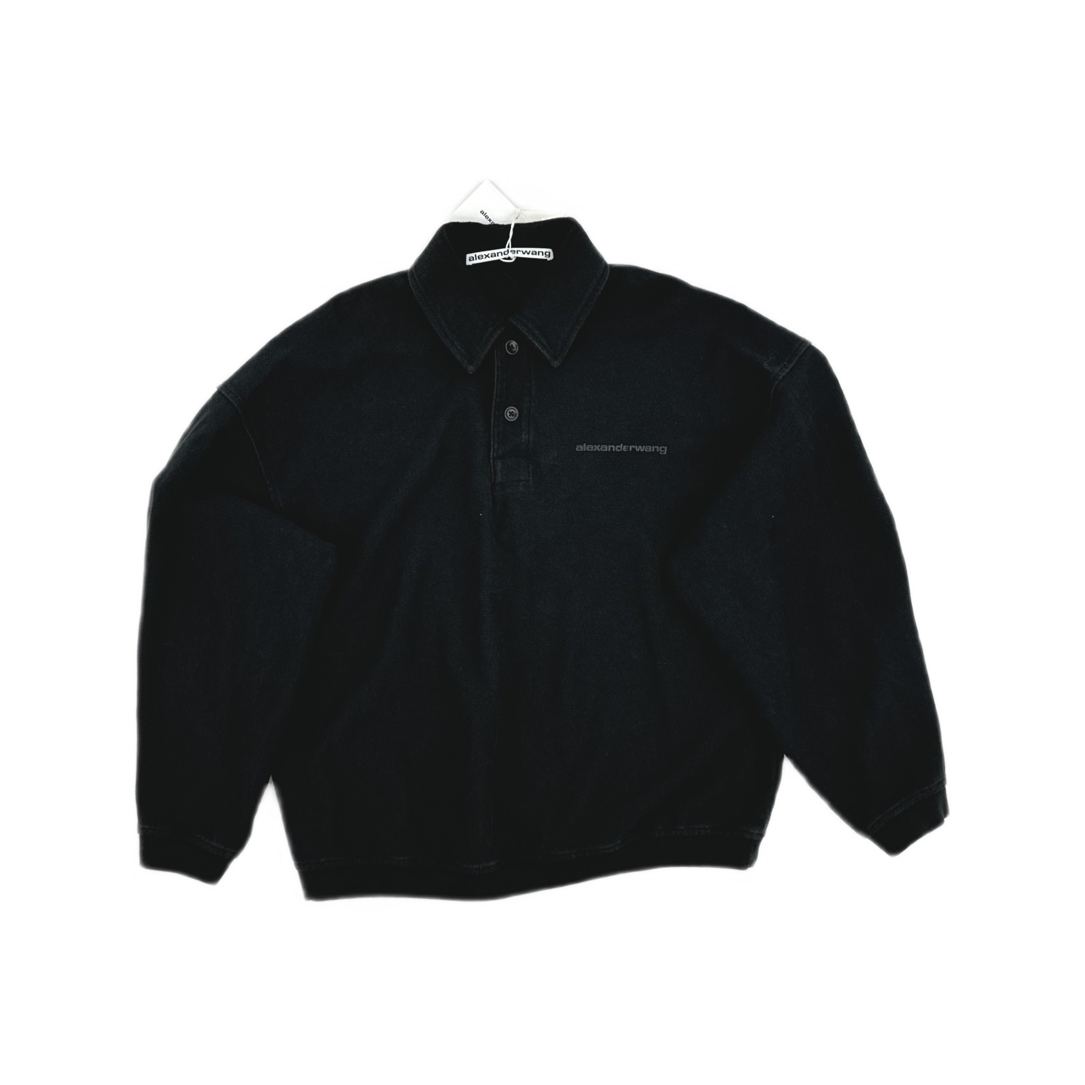 Alexander Wang Alexander Wang Logo Long Sleeve Polo Size XXS Size US XXS / EU 40 - 1 Thumbnail