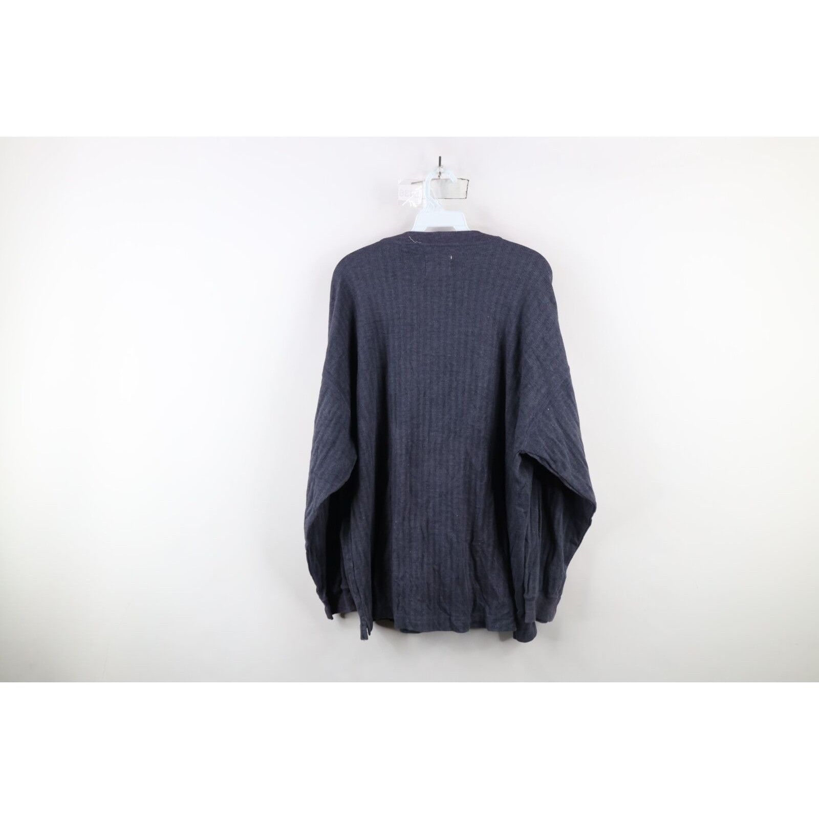 Vintage Vintage 90s Streetwear Faded Ribbed Knit Henley T-Shirt Size US XL / EU 56 / 4 - 11 Thumbnail
