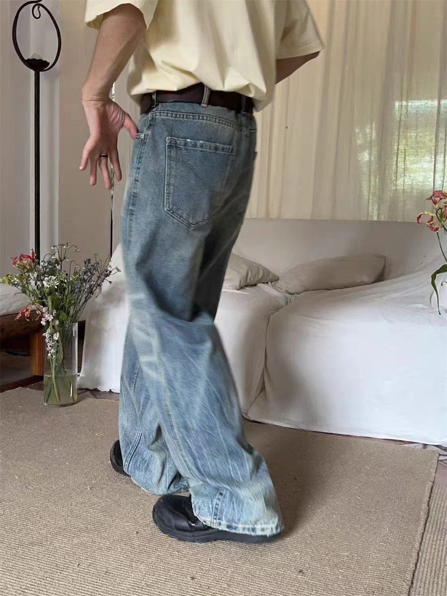 Japanese Brand × Jean High Street Washed Loose Straight Jeans Size US 31 - 3 Thumbnail