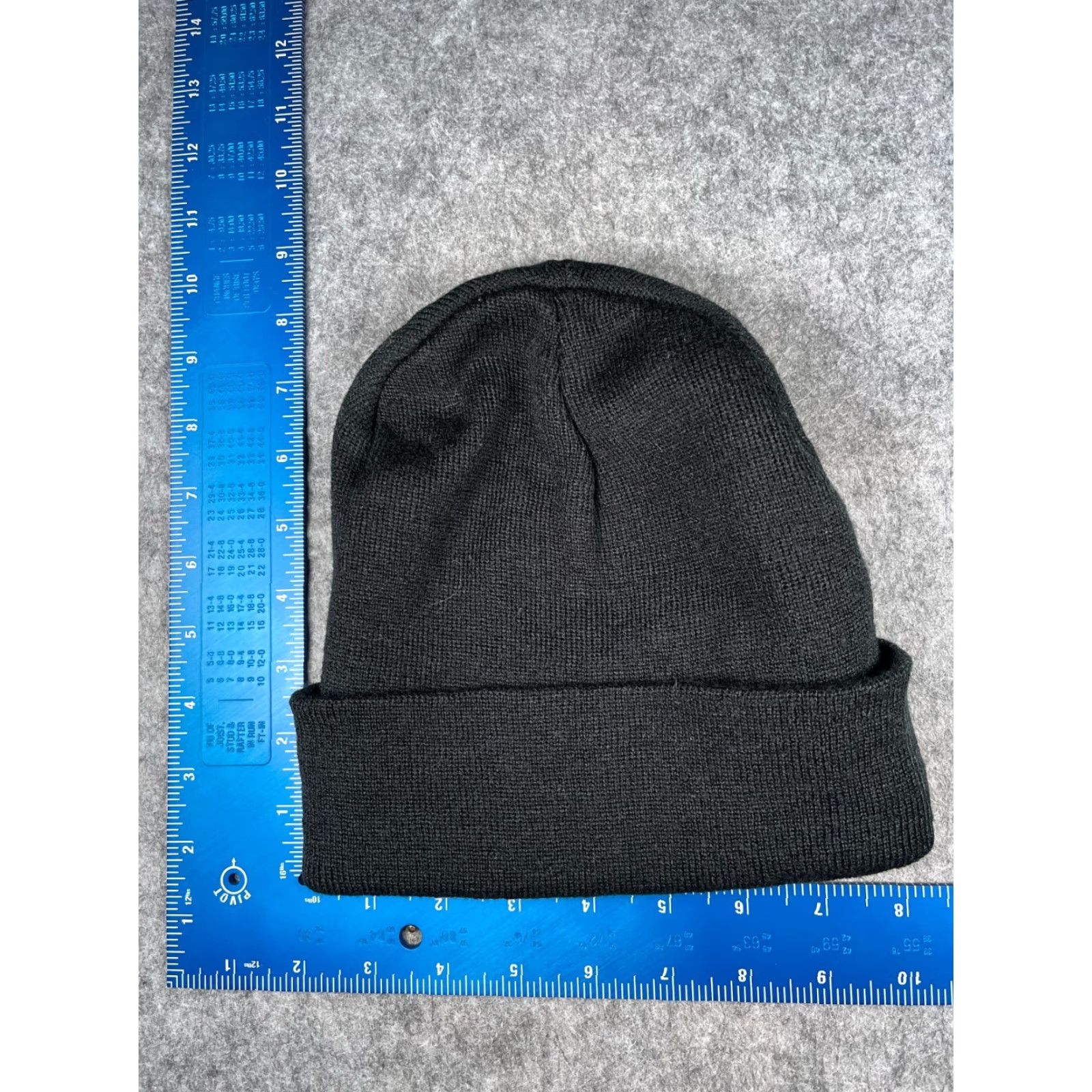 Vintage HitWear USA Black Beanie Knit Adult One Size - Hat/Cap, Embroidered Logo, 100% Polyester HitPromo, Unisex Adults, Fall/Winter, Ski Theme Size ONE SIZE - 4 Thumbnail