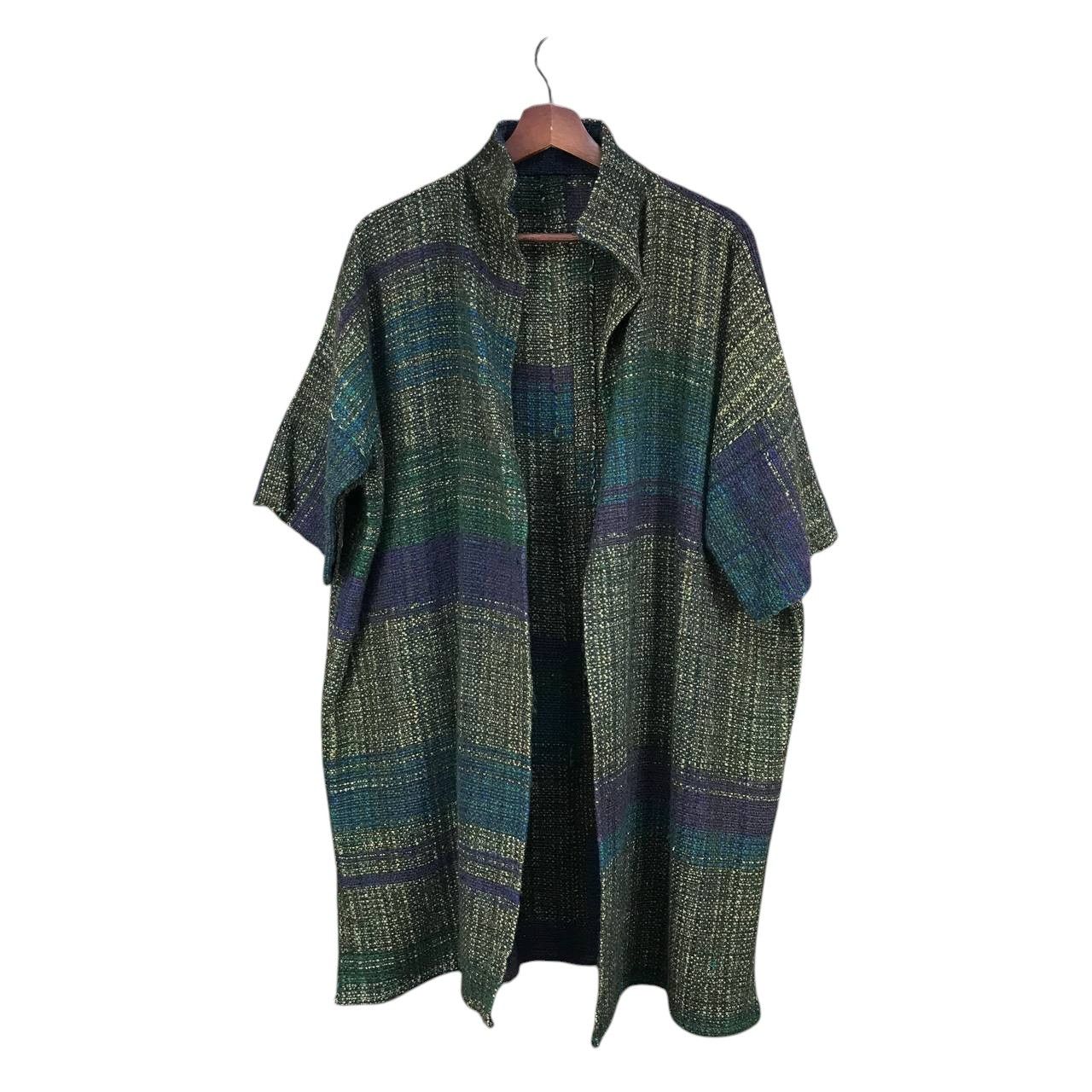 Japanese Brand JAPANESE MINIMALIST BUTTONLESS TWEED COLORBLOCK SHORTSLEEVE Size US M / EU 48-50 / 2 - 4 Thumbnail