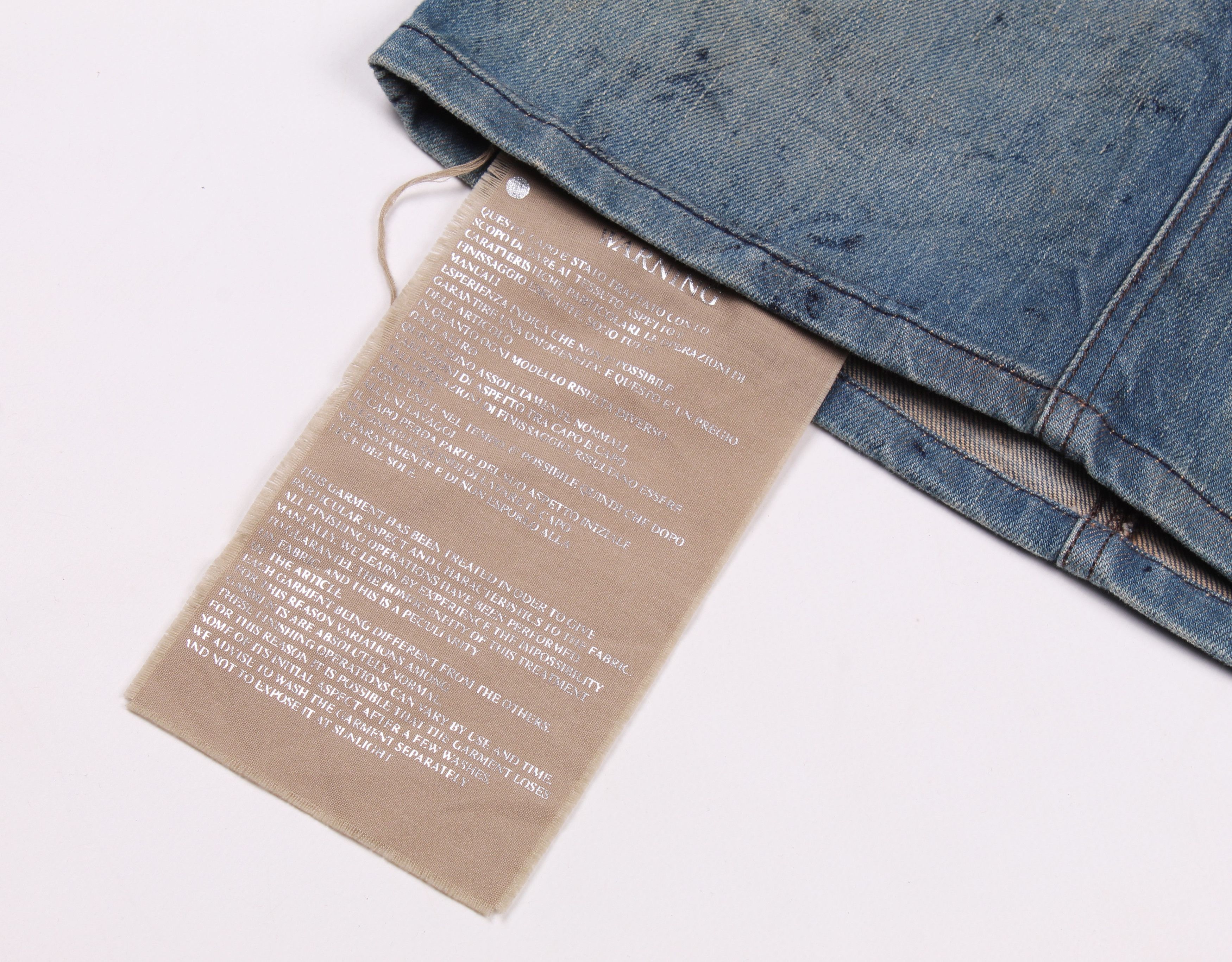 Diesel Vintage Y2K Diesel Denim Dirty Grunge Mini Skirt Size 25" / US 0 / IT 36 - 3 Thumbnail