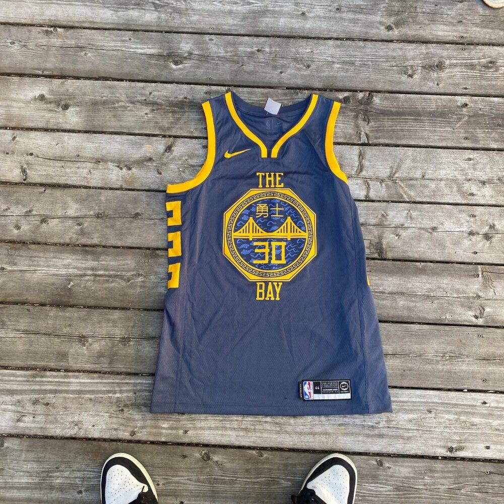 Nike Nike Golden State Warriors Stephen Curry Jersey NBA AJ4610- Size US M / EU 48-50 / 2 - 2 Thumbnail
