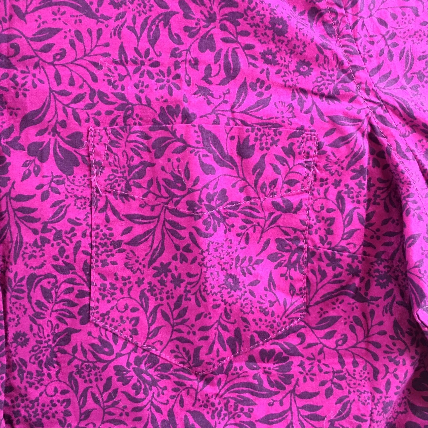 Old Navy Old Navy Shirt Womens S Petite Purple Floral Print Button-Up Long Sleeve Cotton Size S / US 4 / IT 40 - 5 Thumbnail