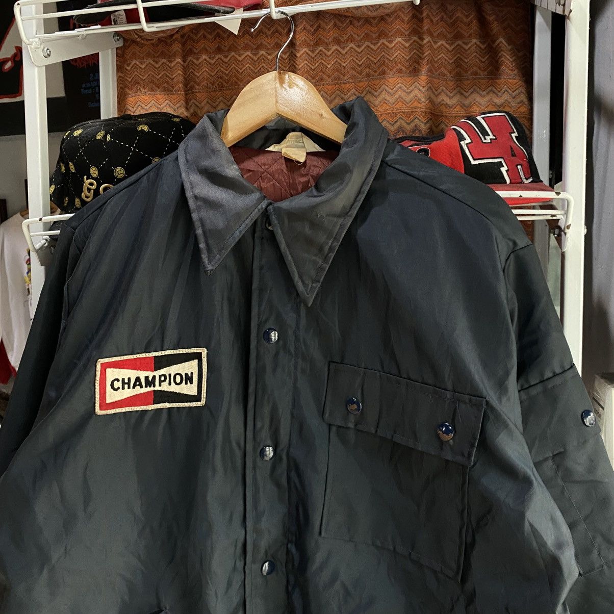 Champion Vintage 70s CHAMPION Spark Plugs NASCAR Jacket Size US L / EU 52-54 / 3 - 3 Thumbnail