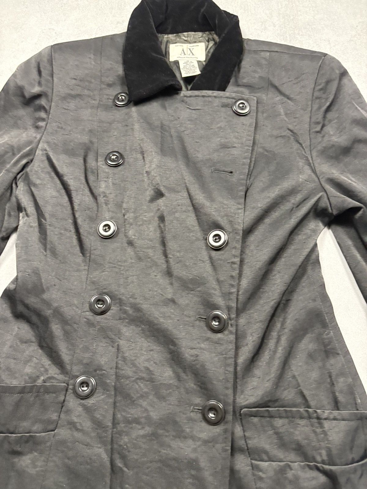 Armani Exchange Vintage 00s Armani Exchange Double Breasted Long Coat 90s Size M / US 6-8 / IT 42-44 - 7 Thumbnail