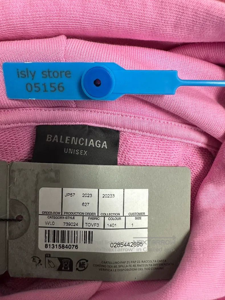 Balenciaga Balenciaga Printed Hooded Long Sleeve Hoodie Size US S / EU 44-46 / 1 - 4 Thumbnail