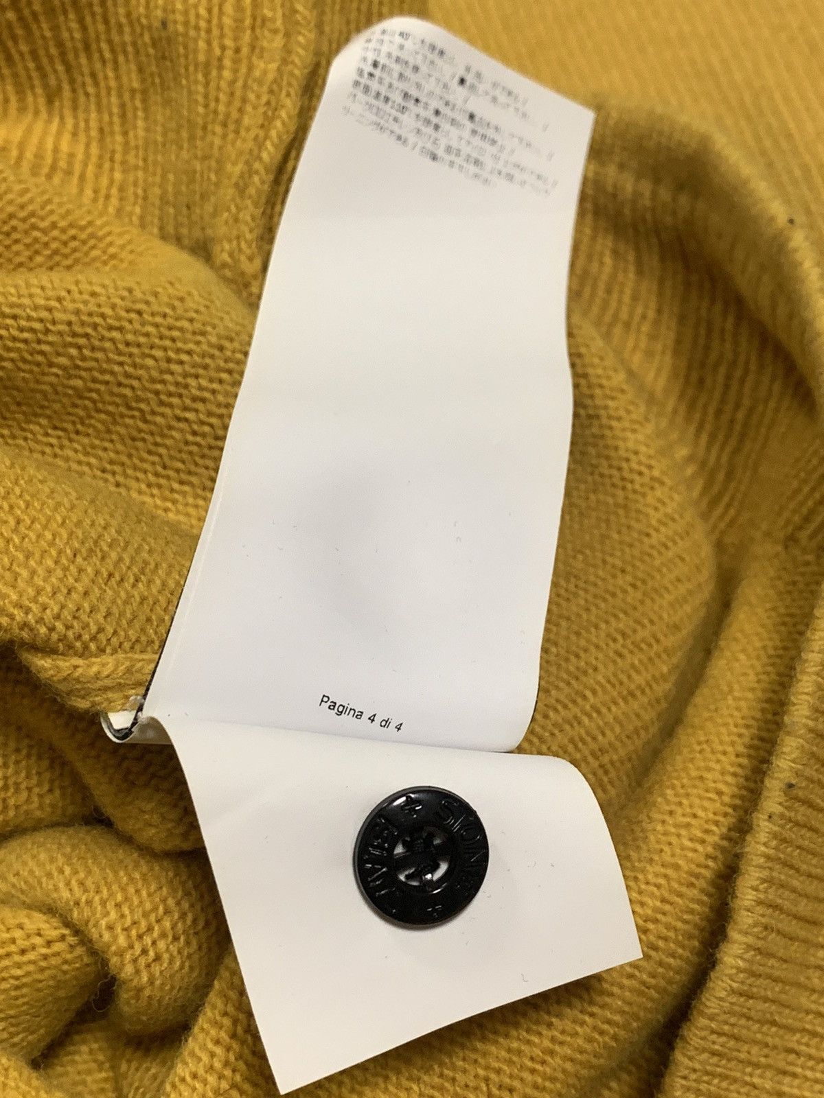 Vintage Stone Island Yellow Lambswool Knit Jumper L/S Size M Size US L / EU 52-54 / 3 - 14 Thumbnail