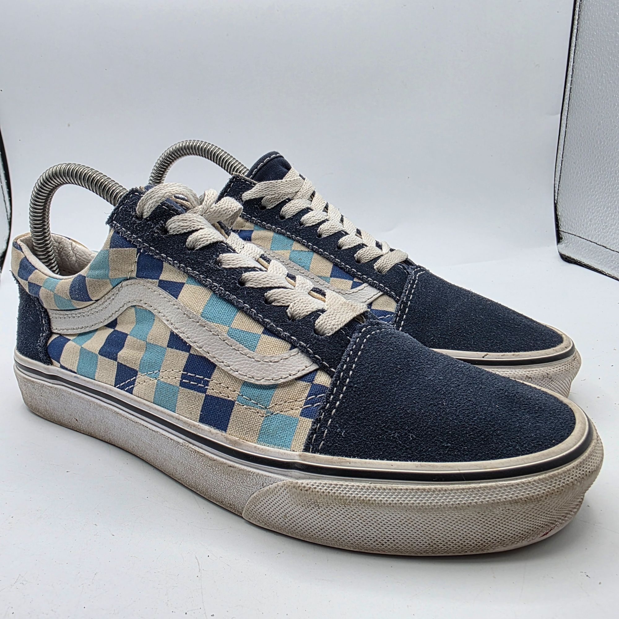 Vans Vans Old Skool Blue Topaz Checkerboard Womens Size 8 Blue Wh Size US 8 / IT 38 - 1 Thumbnail