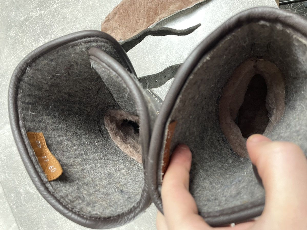 Rare Diemme Shearling Avant Garde Brown Straps Boots Vibram