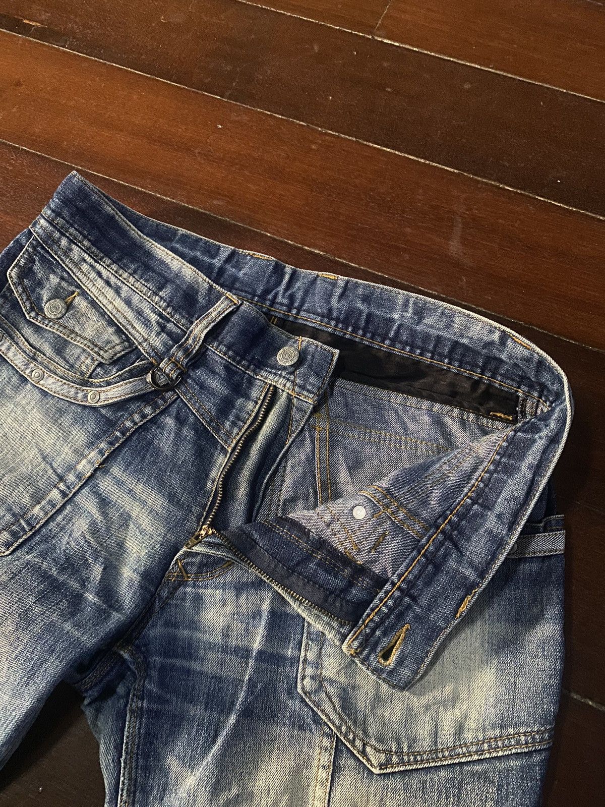 Designer × HIDEAWAYS × If Six Was Nine FIRE 🔥 HIDEAWAYS NICOLE nice faded studded pocket FLARE Size US 34 / EU 50 - 11 Thumbnail