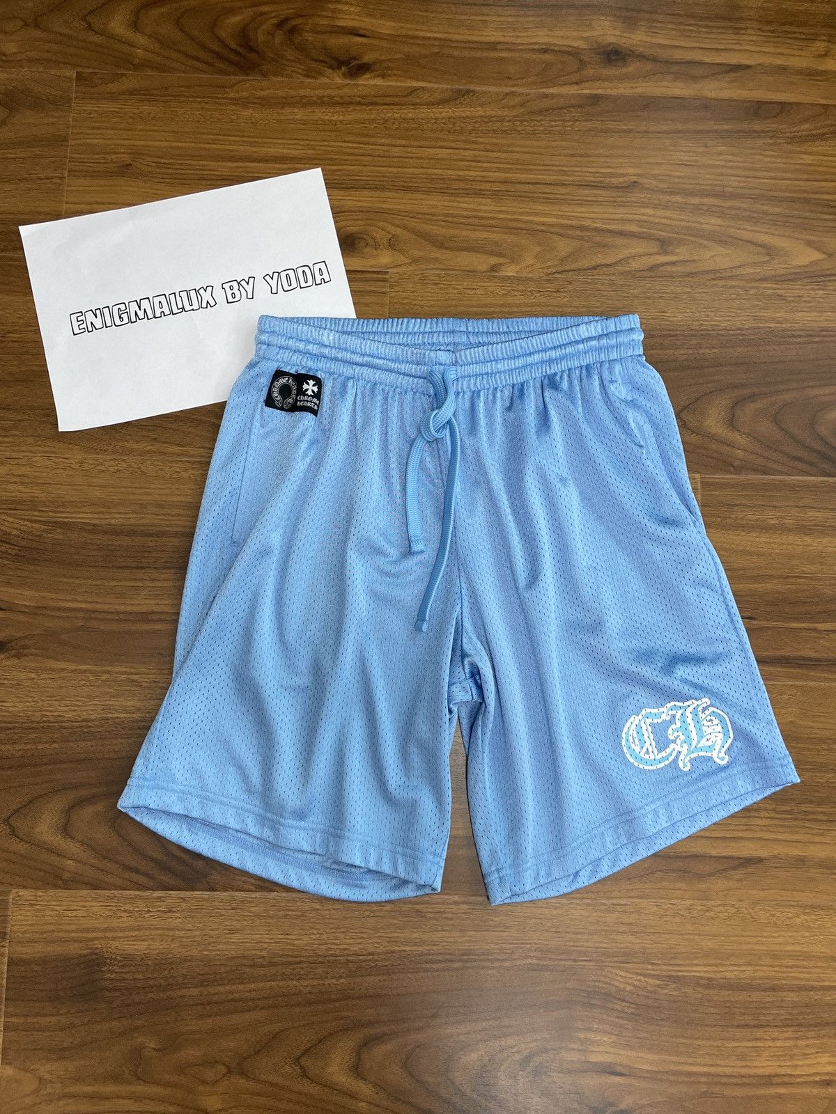 Chrome Hearts CHROME HEARTS MESH VARSITY SHORTS BLUE L | Grailed