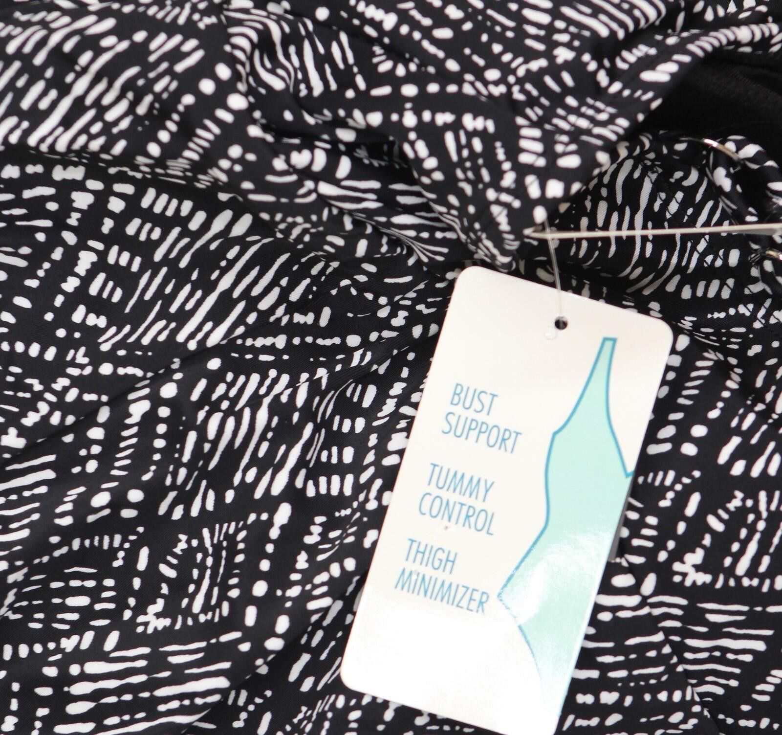 Other Nwt Swim Solutions One Swimdress Swimsuit Black / White 12 Size ONE SIZE - 4 Thumbnail