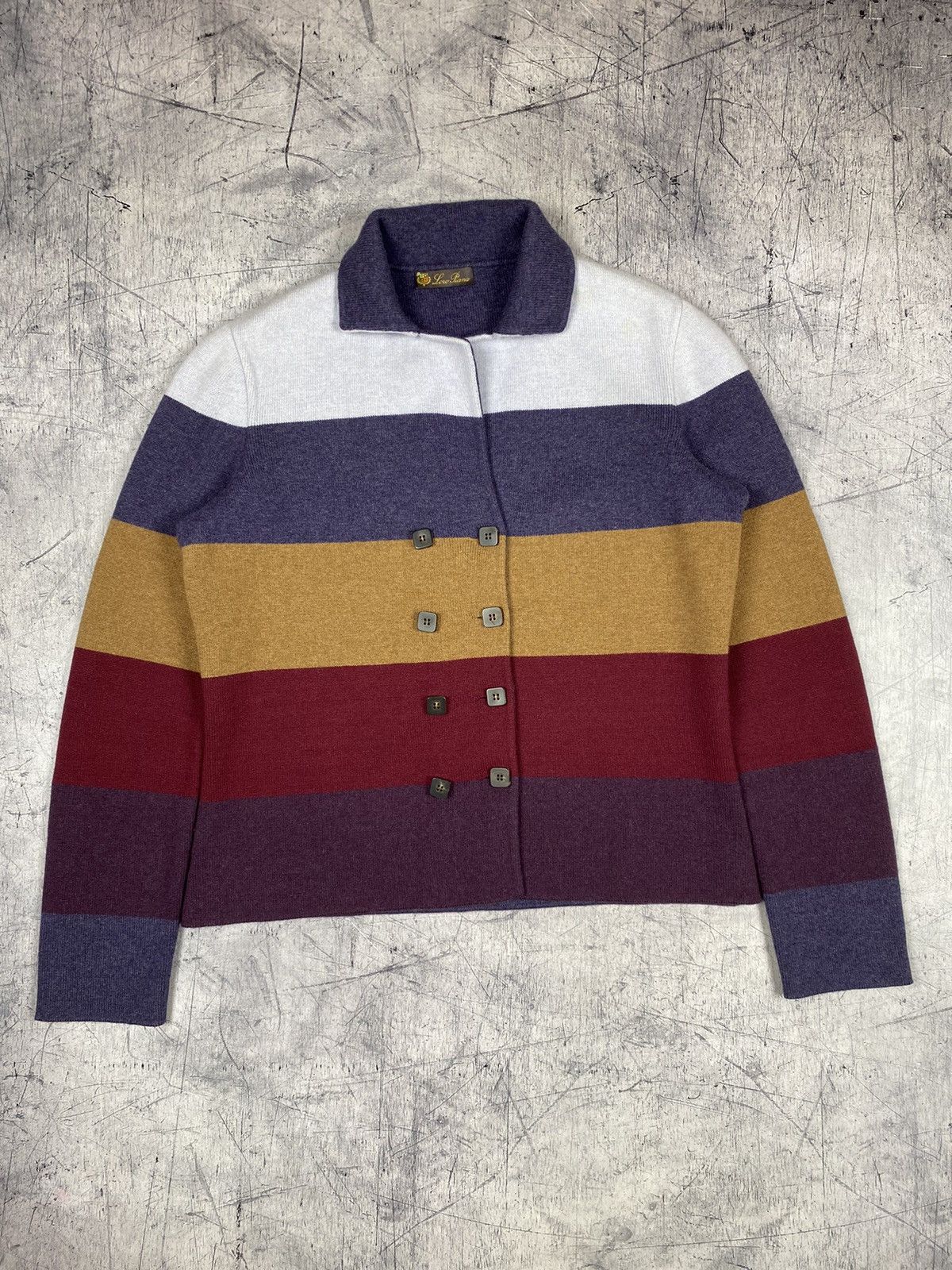 Loro Piana Rare Loro Piana Reversible Striped Cashmere Sweater Jacket Size L / US 10 / IT 46 - 2 Thumbnail