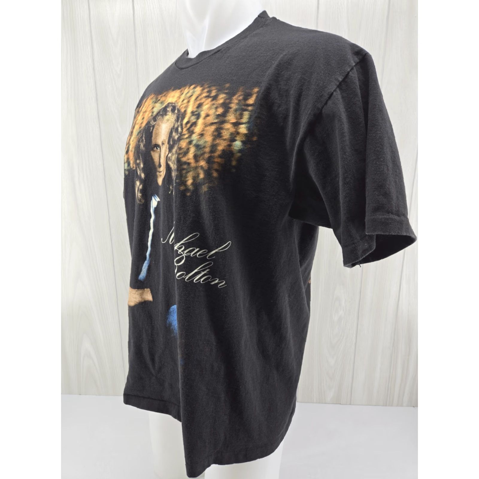 Hanes VINTAGE Hanes T-Shirt Michael Bolton 1994 World Tour 90s Shirt XL Black Short Sleeve Mens Size US XL / EU 56 / 4 - 4 Thumbnail