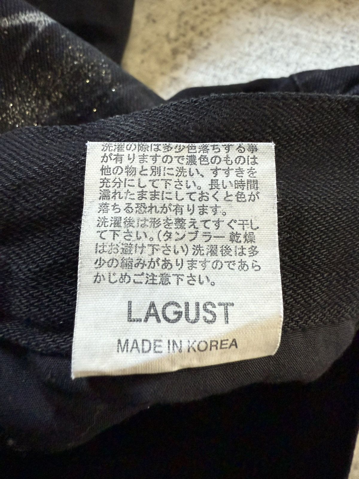 If Six Was Nine Lagust Japan Black Goth Cross Glitter Wax Coated Jeans Size US 28 / EU 44 - 23 Thumbnail