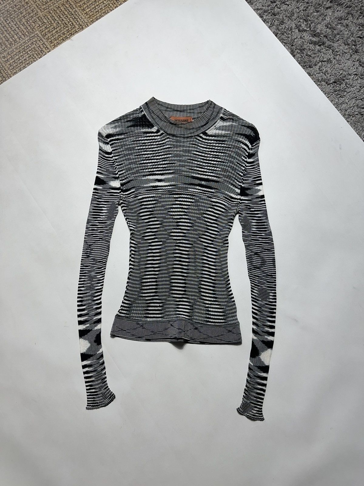 Missoni Missoni Viscose Zebra Pattern Stretchy Mesh Top Size M / US 6-8 / IT 42-44 - 1 Thumbnail