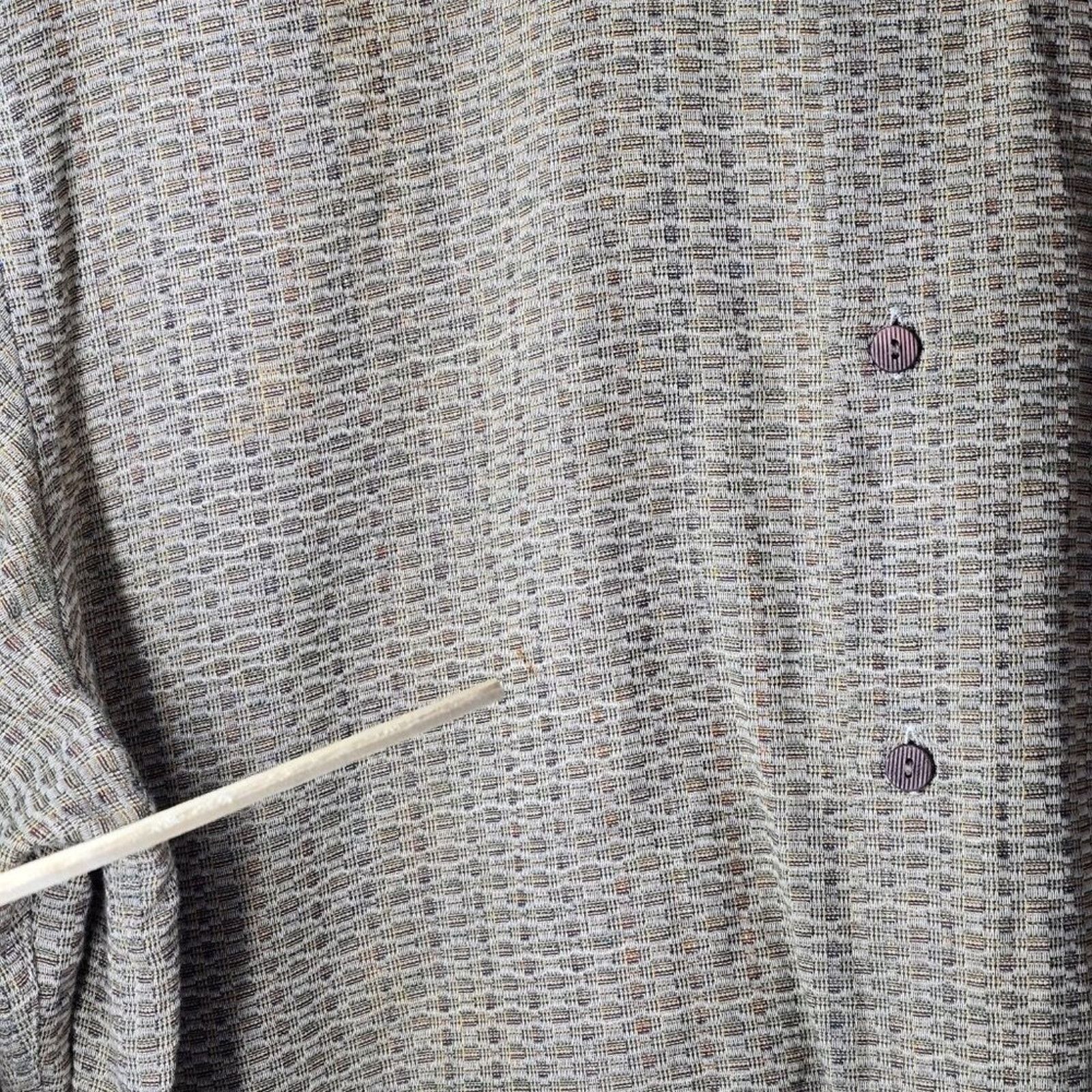 Jhane Barnes Jhane Barnes Japanese Woven Geometric Shirt Tan Brown Size US L / EU 52-54 / 3 - 8 Thumbnail