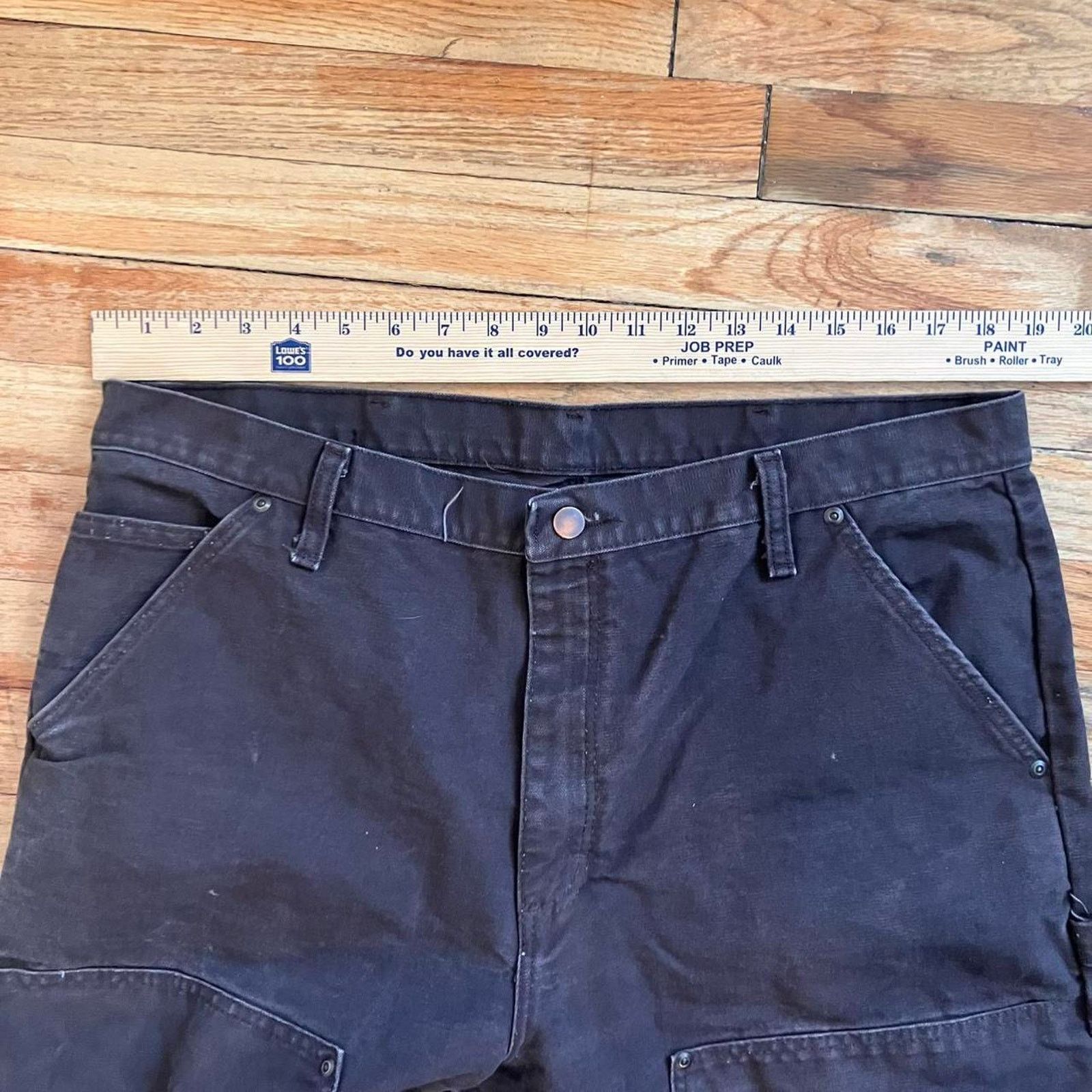 Vintage VF Imagewear Chocolate Brown Double Knee Workwear Pants Size US 38 / EU 54 - 6 Thumbnail