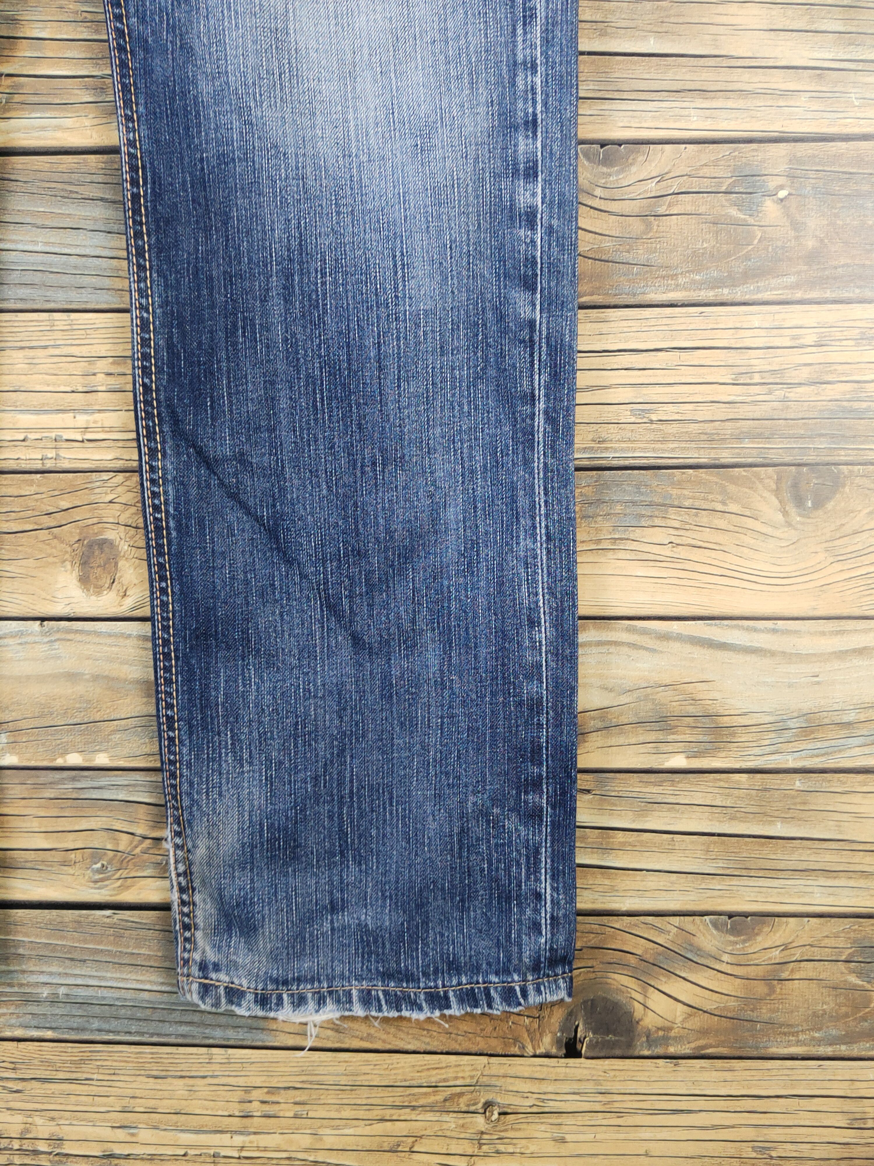 Edwin Edwin 305 Dark Blue Distressed Ripped denim Jeans #W1571 Size US 30 / EU 46 - 6 Thumbnail