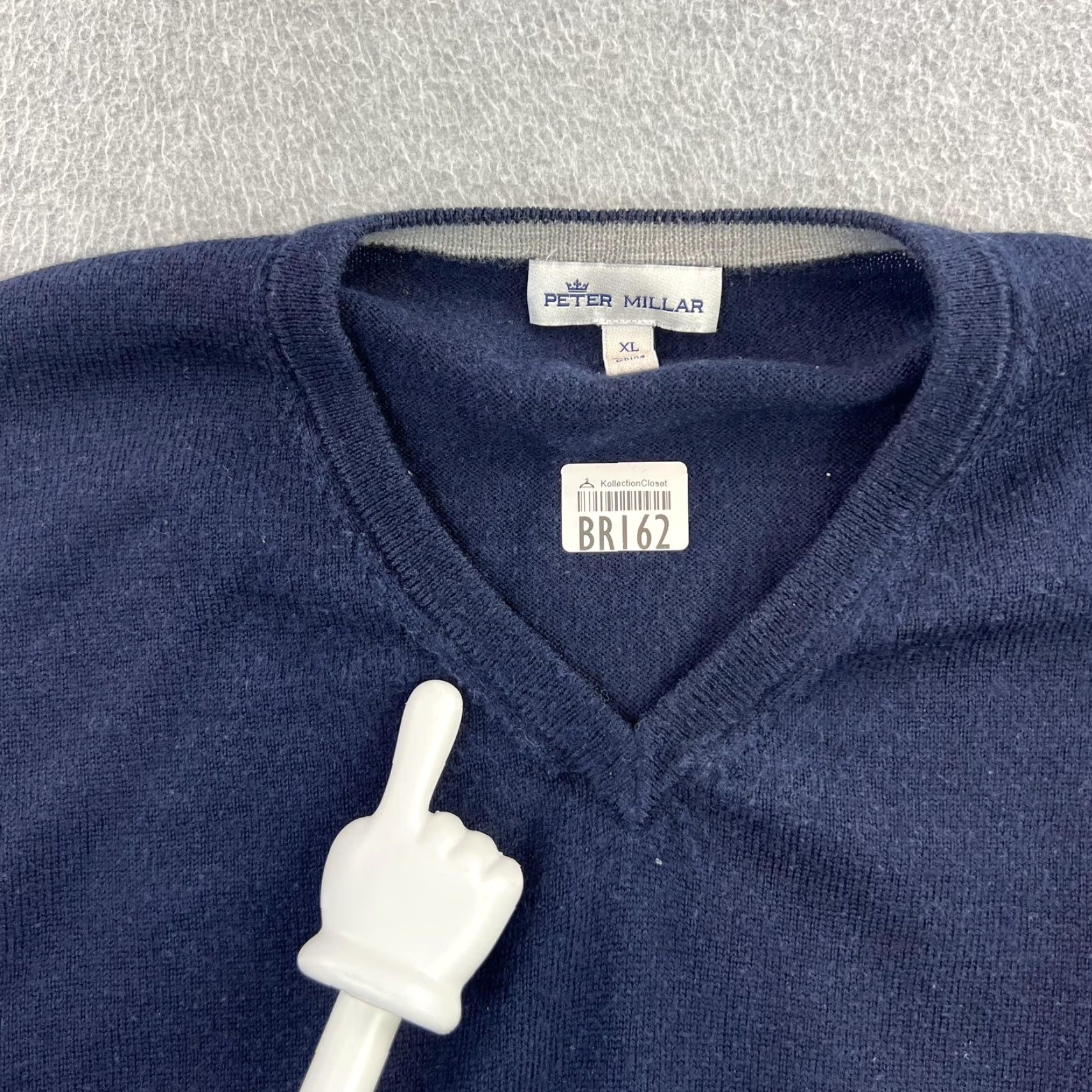 Peter Millar Peter Millar Sweater Mens XL Navy V-Neck Knit Pullover Lightweight Adult Size US XL / EU 56 / 4 - 6 Thumbnail