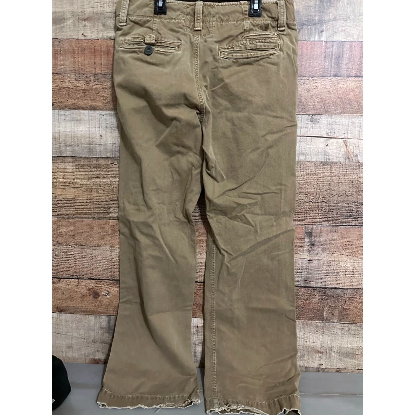 American Eagle Outfitters American Eagle Outfitters Khaki Pants Men Tan 31x32 Flat Front Straight Leg Casual Pockets Zip 100% Cotton Beige Beige? Size US 31 - 3 Thumbnail