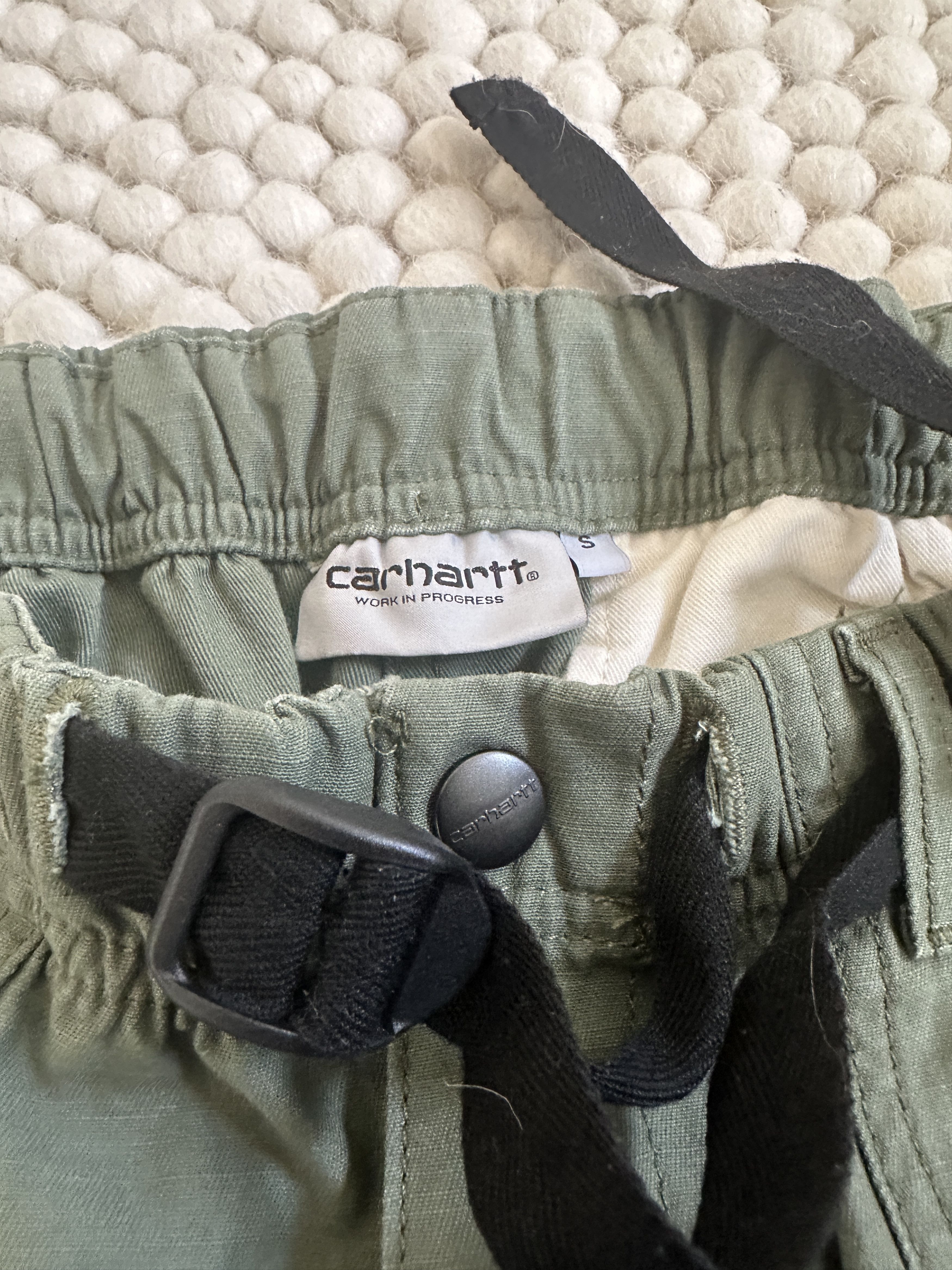Carhartt Carhartt Army Green Cargo Pants Drawstring Cuffs Size US 31 - 3 Thumbnail