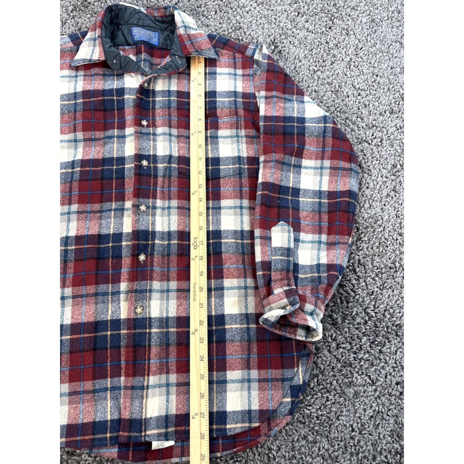Pendleton VINTAGE Pendleton Shirt Men XL Longsleeve Plaid Wool USA Button-Up Flannel Size US XL / EU 56 / 4 - 2 Thumbnail