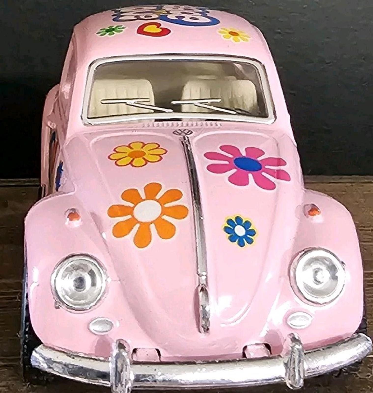 Designer 5375DFP 1967 Volkswagen Classical pink Beetle, - Kinsmart Size ONE SIZE - 2 Thumbnail