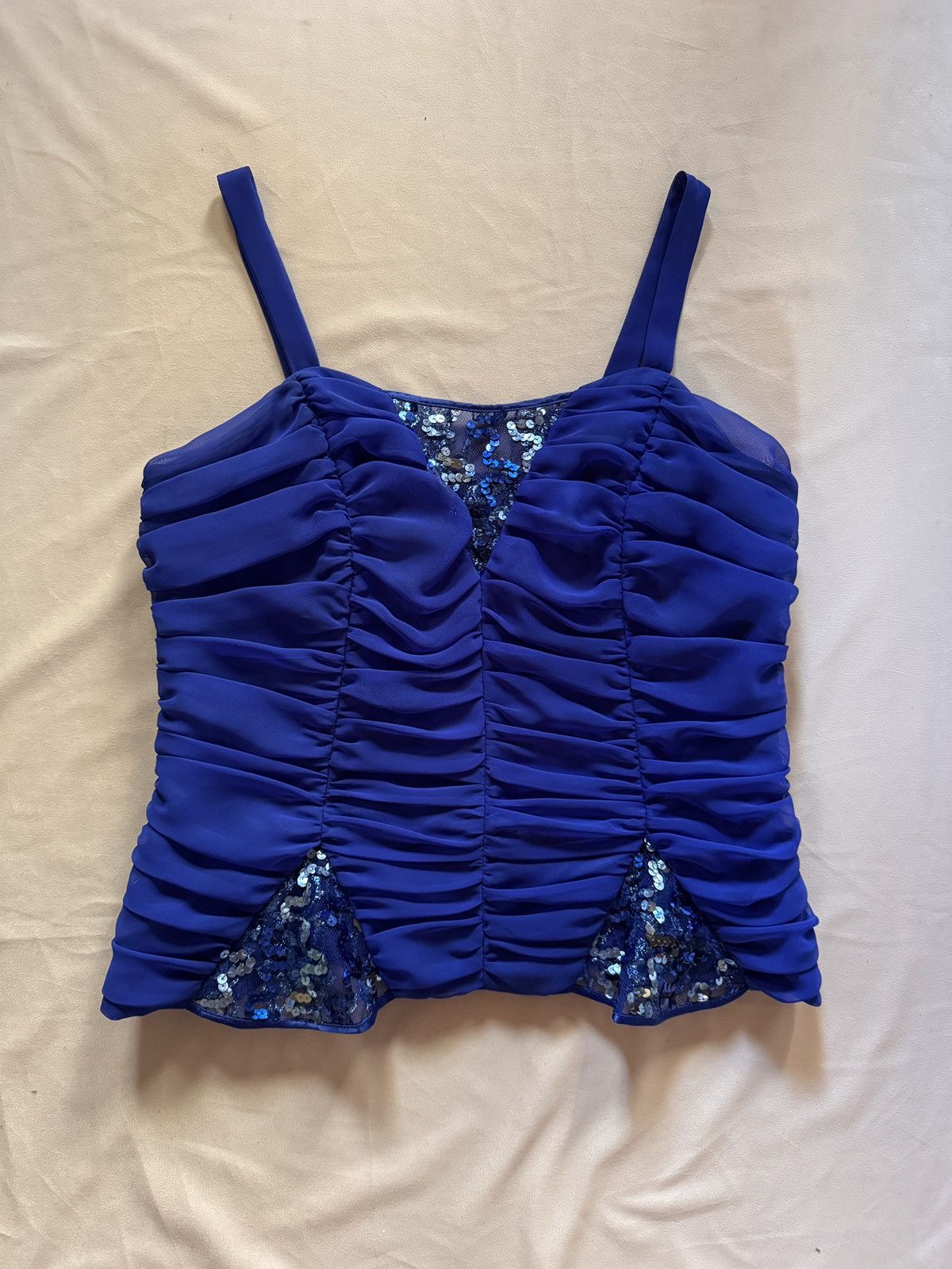 Designer × Vintage Unique Cocktail Hoffmann vintage top corset sequins Size XL / US 12-14 / IT 48-50 - 1 Thumbnail