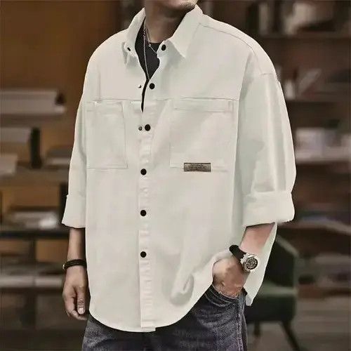 Designer × Japanese Brand Autumn Men's Long Sleeve Cargo Shirt Casual Size US M / EU 48-50 / 2 - 1 Thumbnail