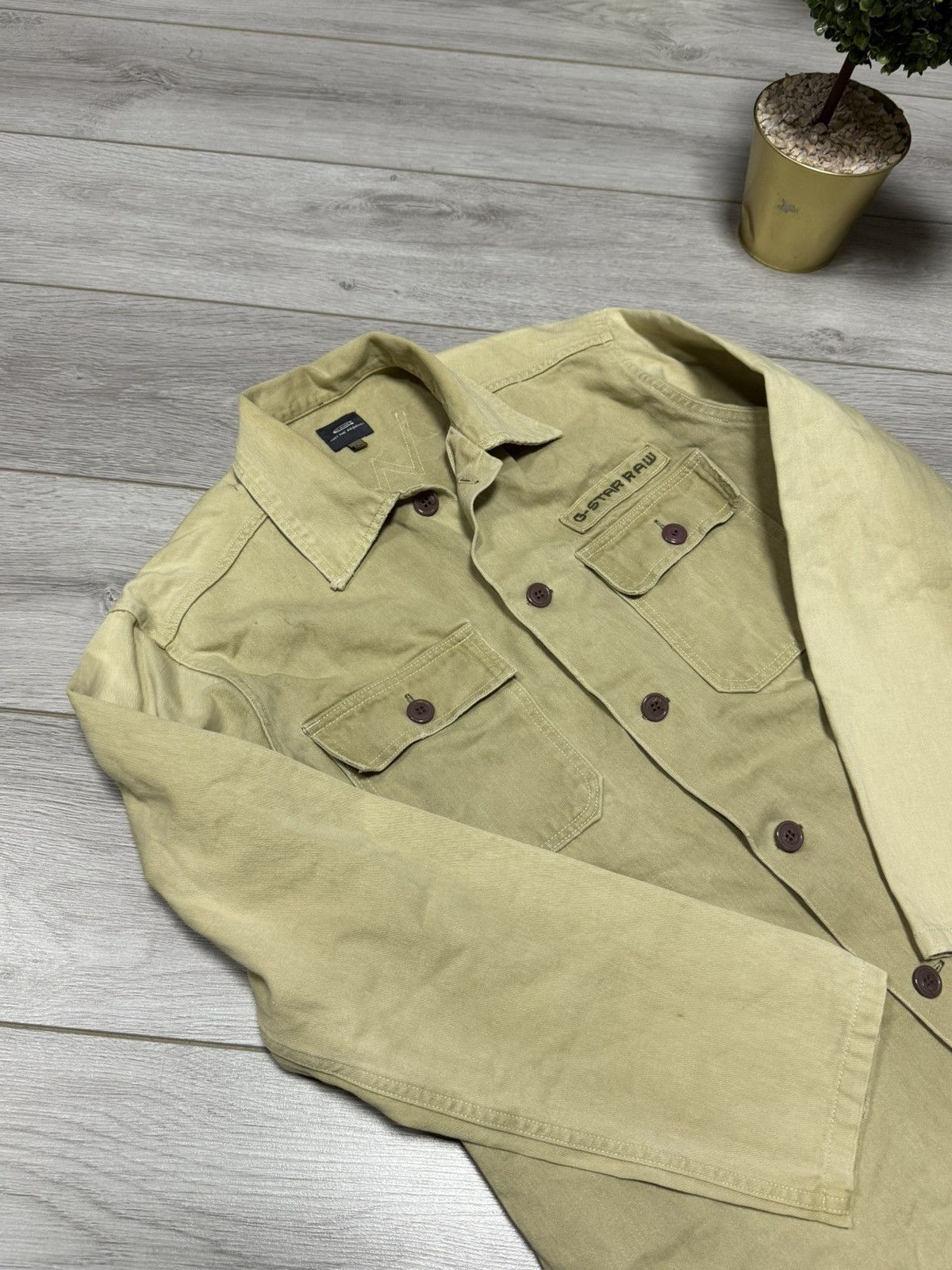 G-Star G star military thick cotton jacket buttons faded Size US L / EU 52-54 / 3 - 11 Thumbnail