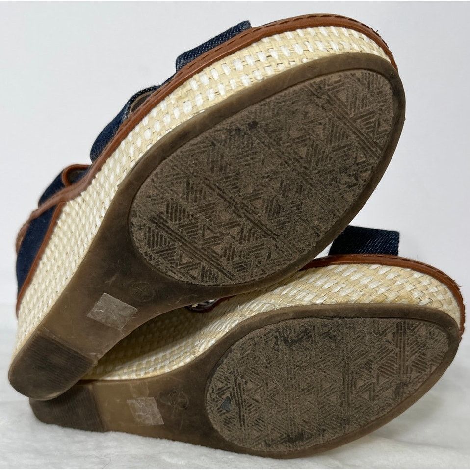 Chinese Laundry Chinese Laundry Blue Denim Tan Leather Wedge Shoes 8/38 .5 Size US 8.5 / IT 38.5 - 7 Thumbnail