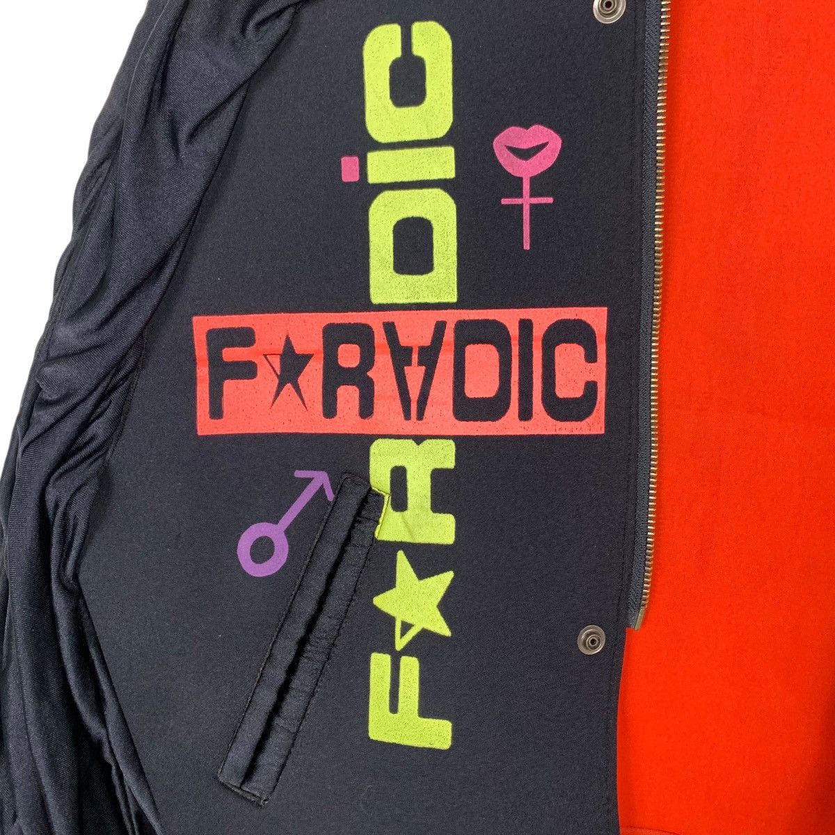 Japanese Brand FARADIC Big Logo Printed Hybrid Cropped Jacket #1646-C73 Size M / US 6-8 / IT 42-44 - 13 Thumbnail