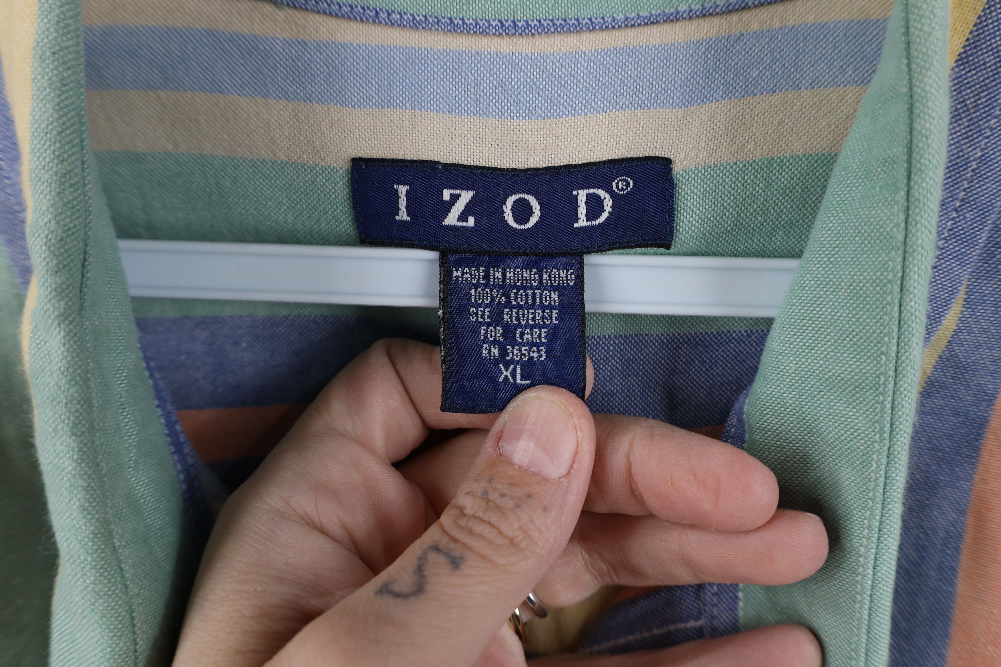 Vintage Vintage 90s Streetwear Striped Collared Button Down Shirt Size US XL / EU 56 / 4 - 9 Thumbnail