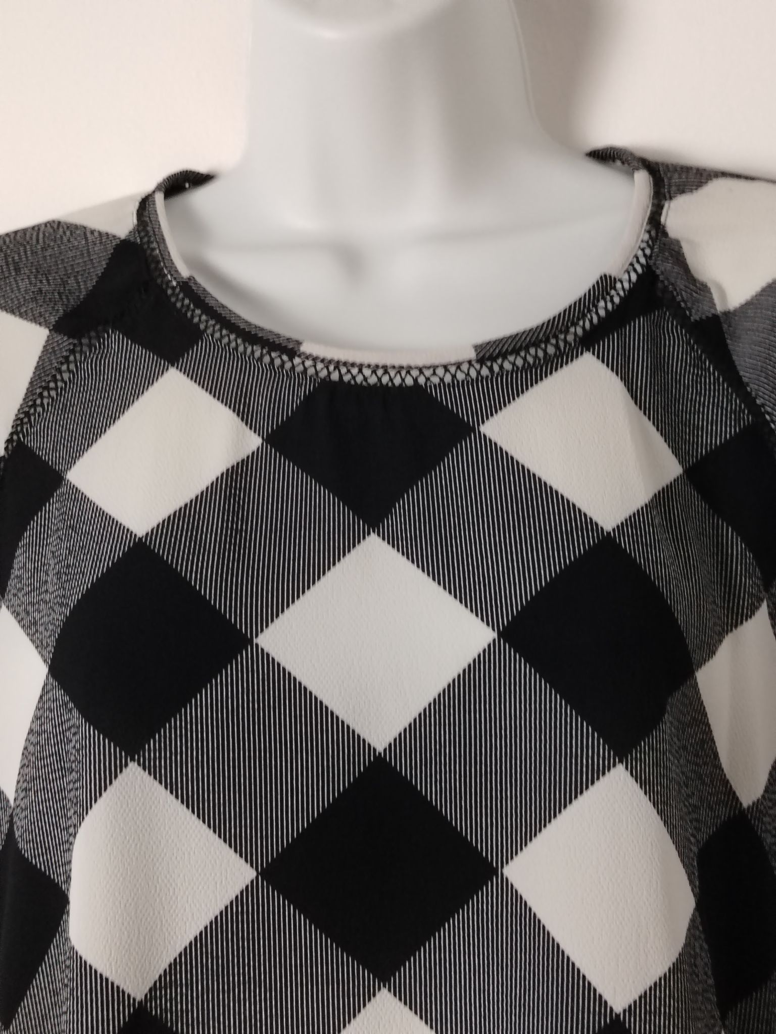 Other M&S Blouse Womens UK 16 Petite Black White Check Short Size XXL / US 16-18 / IT 52-54 - 5 Thumbnail
