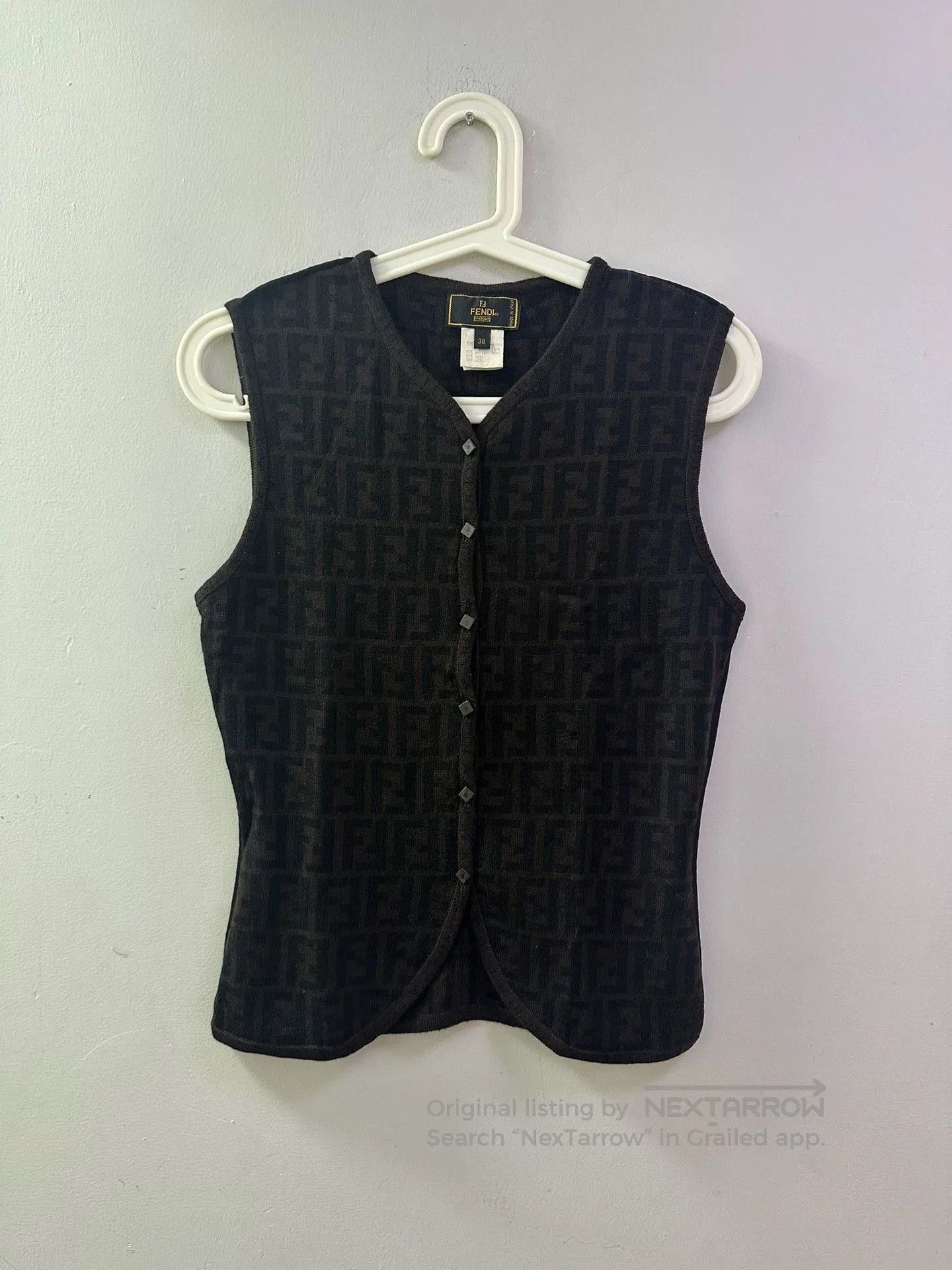 Fendi Fendi Wool Vest with Classic Monogram Design. Size US S / EU 44-46 / 1 - 1 Thumbnail